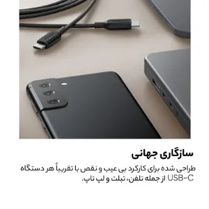 تصویر  کابل USB-C انکر مدل A8856H11 طول 1.8 متر