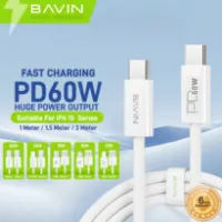تصویر  کابل Type-C به Type-C باوین Bavin CB325 طول 1.5 متر توان 60 وات